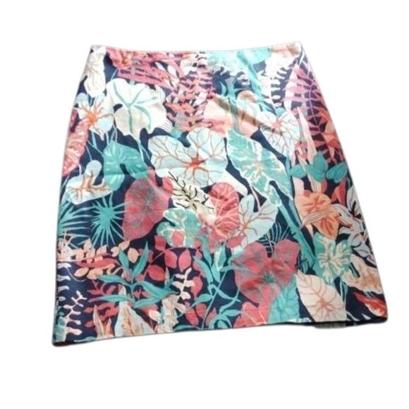 Talbots Pink and Black Asymmetrical A-Line Mini Skirt - Picture 1 of 7